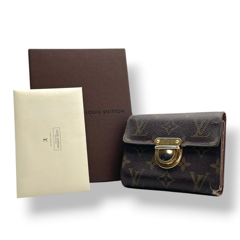 LOUIS VUITTON Tri-fold Wallet Portefeuille Koala Monogram Leather Brown Beige...